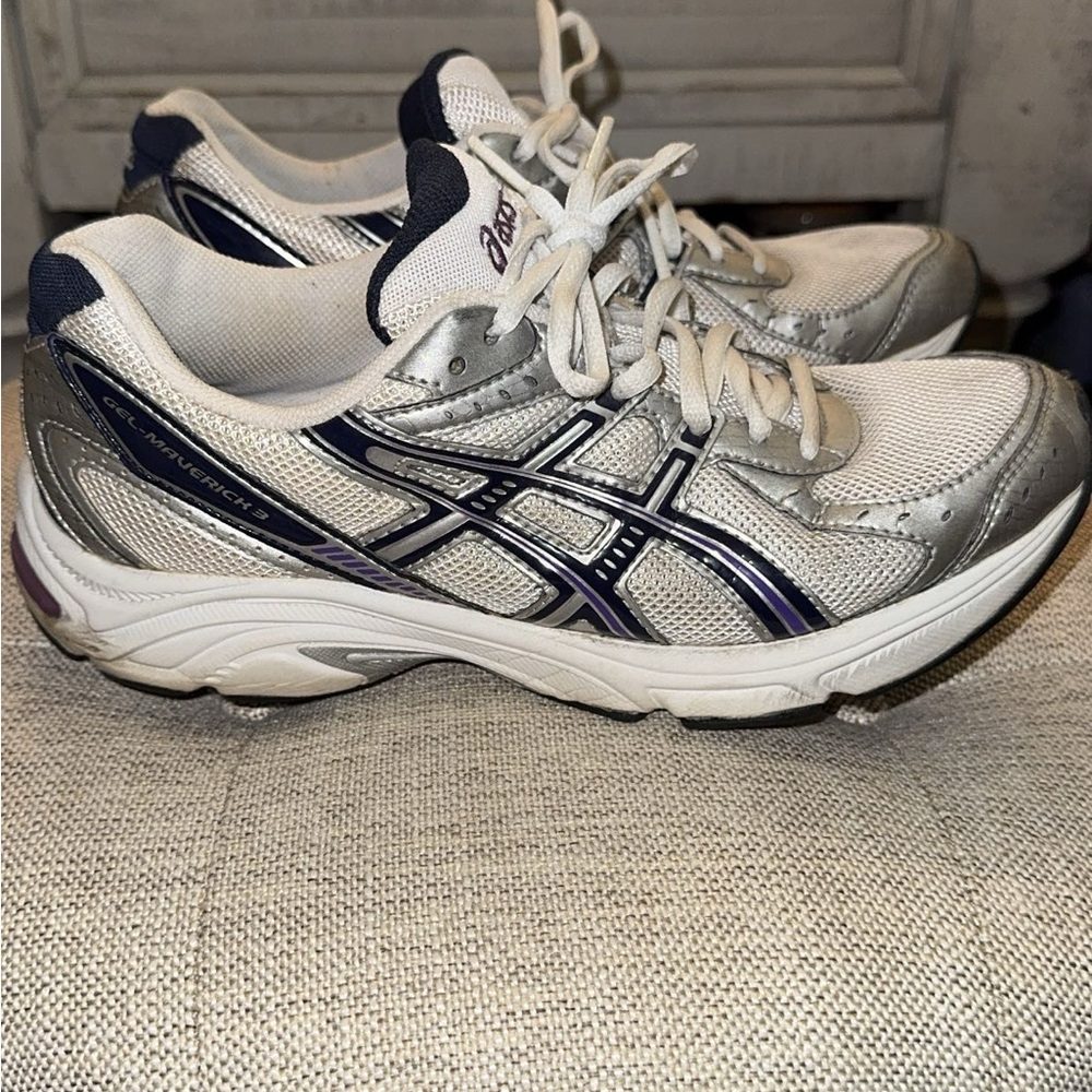 Asics Black and Purple Sneakers